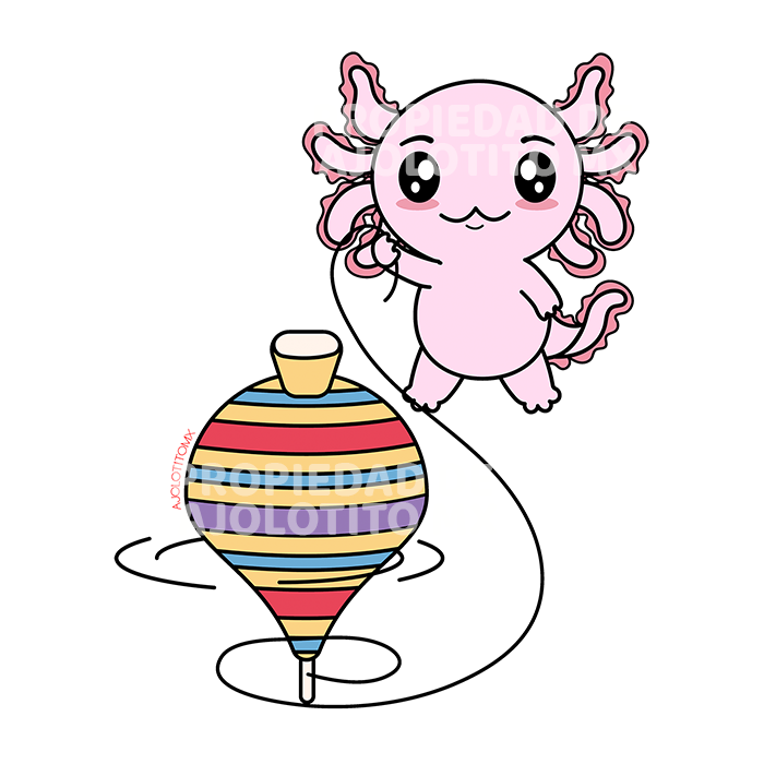 Sticker Axoloteria El Trompo Ajolote