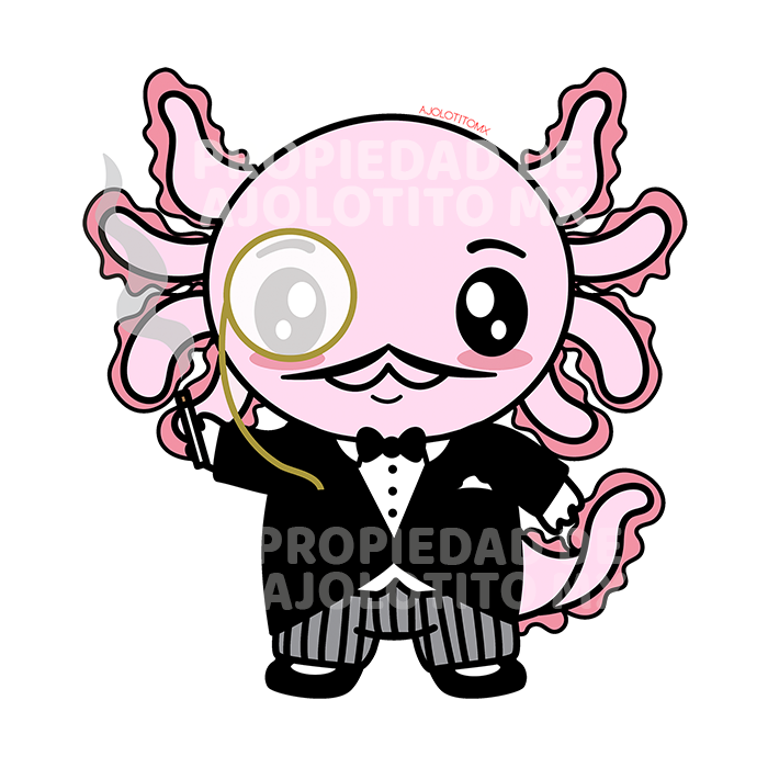 Sticker Axoloteria El Catrín Ajolote