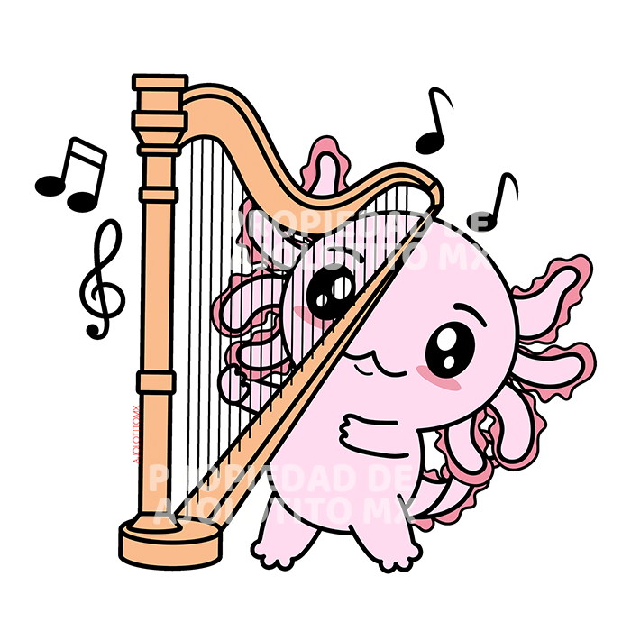 Sticker Axoloteria El Arpa Ajolote