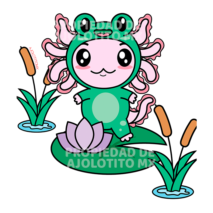 Sticker Axoloteria La Rana Ajolote