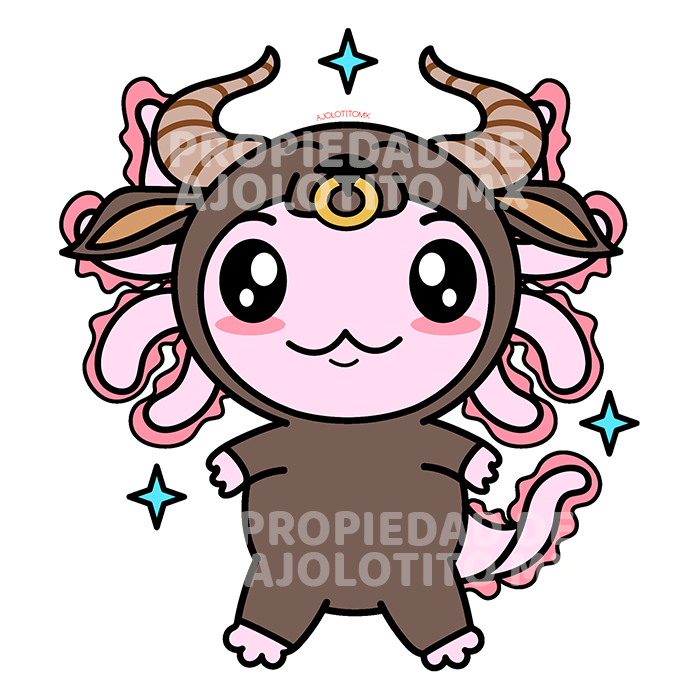 Sticker Axolotzin Tauro Ajolote