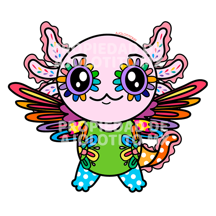 Sticker Axolotzin Alebrije