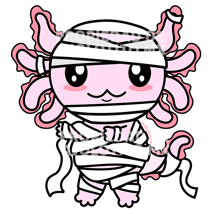 Sticker Axolotzin Momia Ajolote