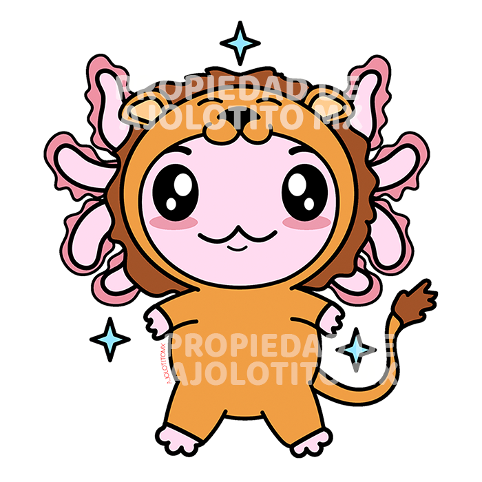 Sticker Axolotzin Leo Ajolote