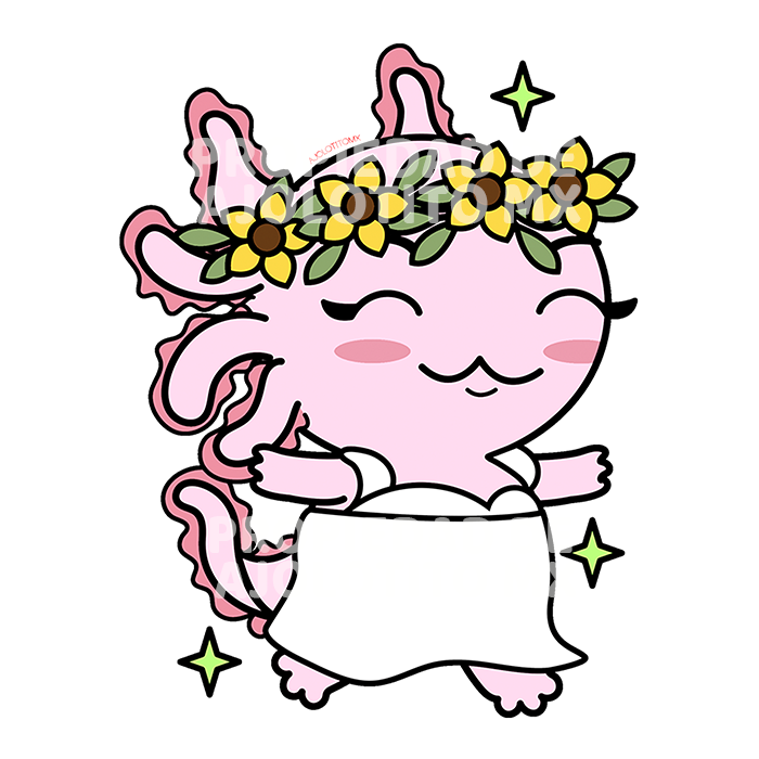 Sticker Axolotzin Virgo Ajolote