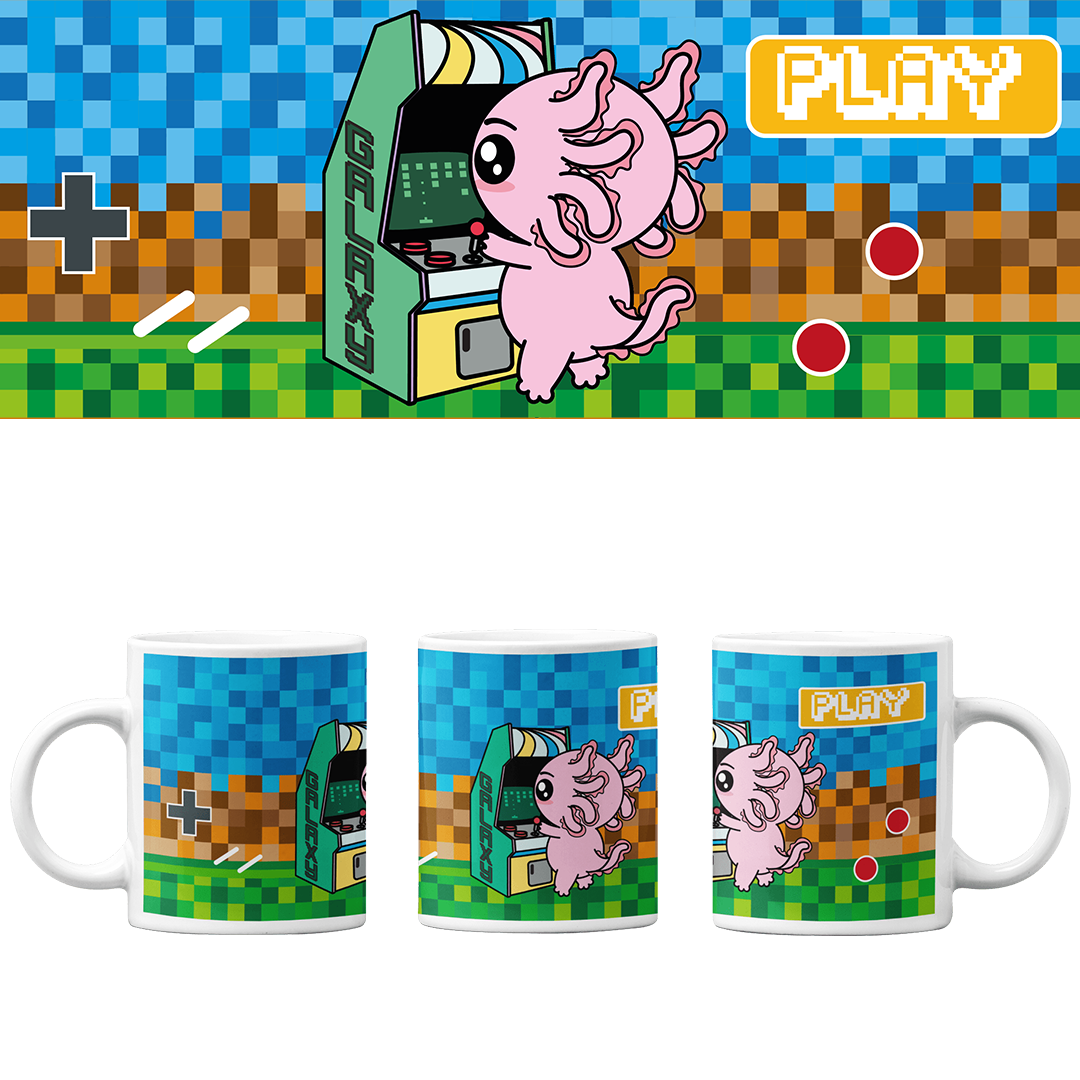 Taza Vers 2 Axolotzin Arcade Ajolote