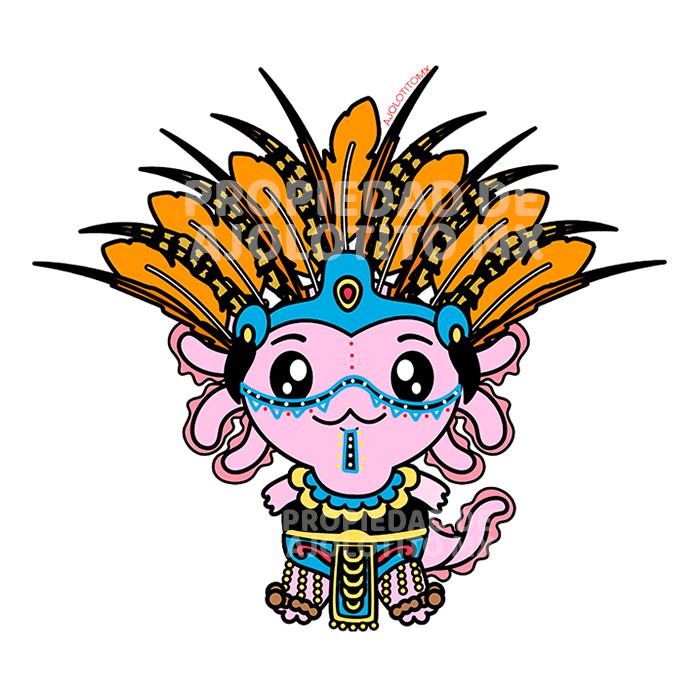 Sticker Axolotzin Danzante Ajolote