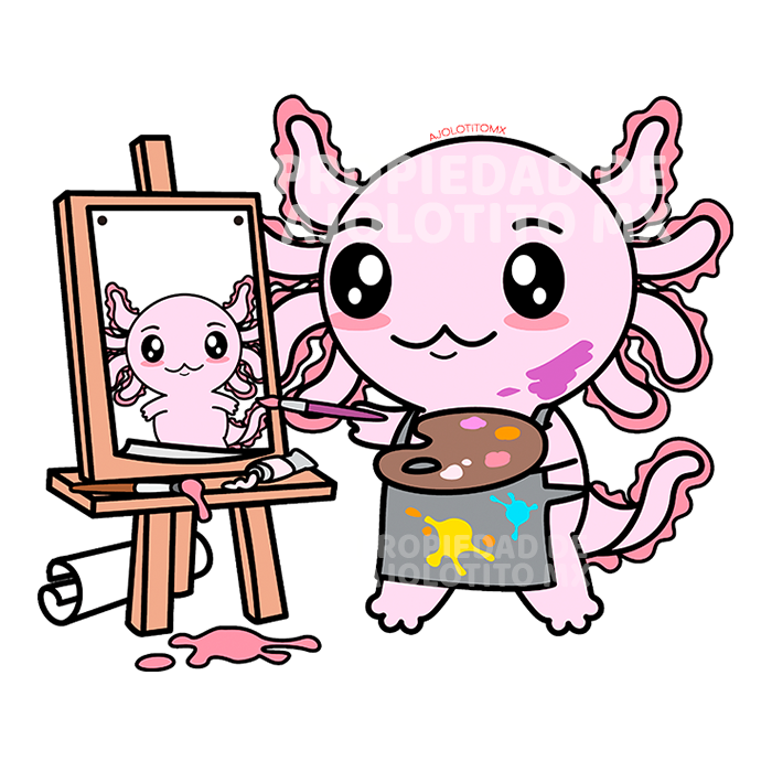 Sticker Axolotzin Autorretrato Ajolote