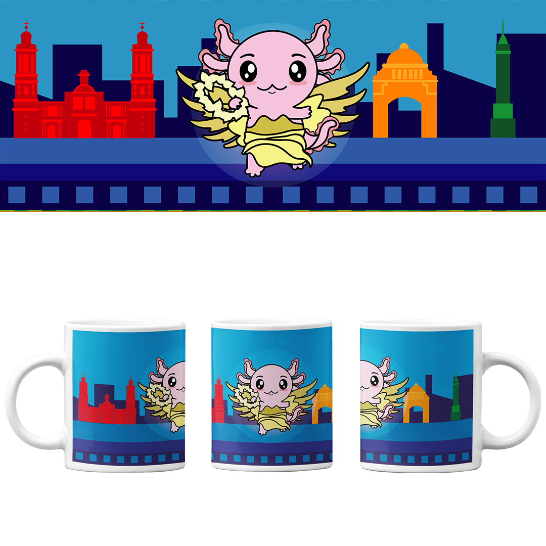Taza Vers 2 Axolotzin Victoria Alada Ajolote