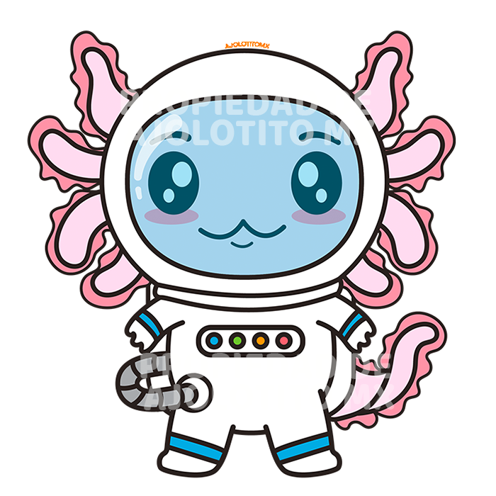 Sticker Axolotzin Astronauta Ajolote
