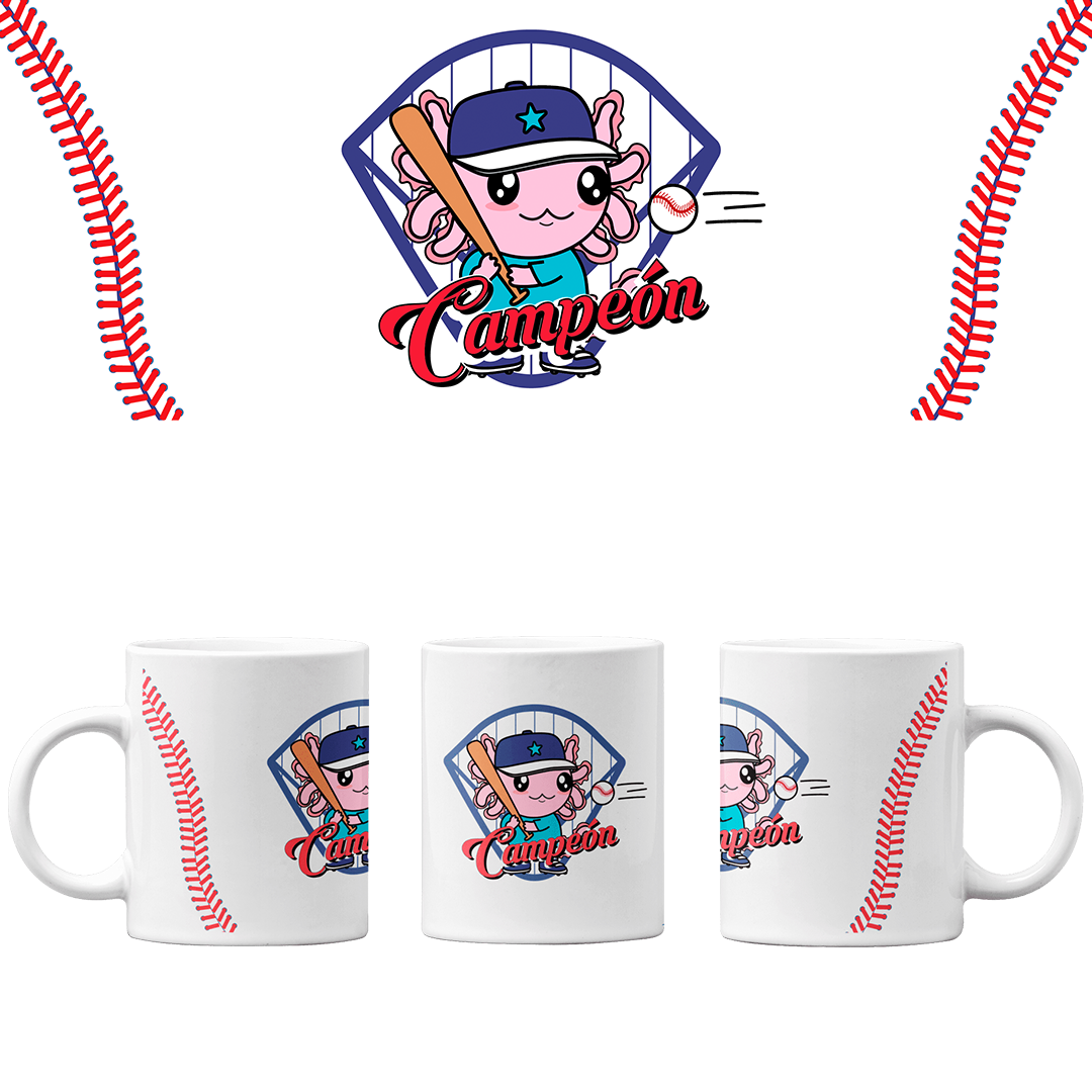 Taza Vers 2 Axolotzin Beisbolista Ajolote
