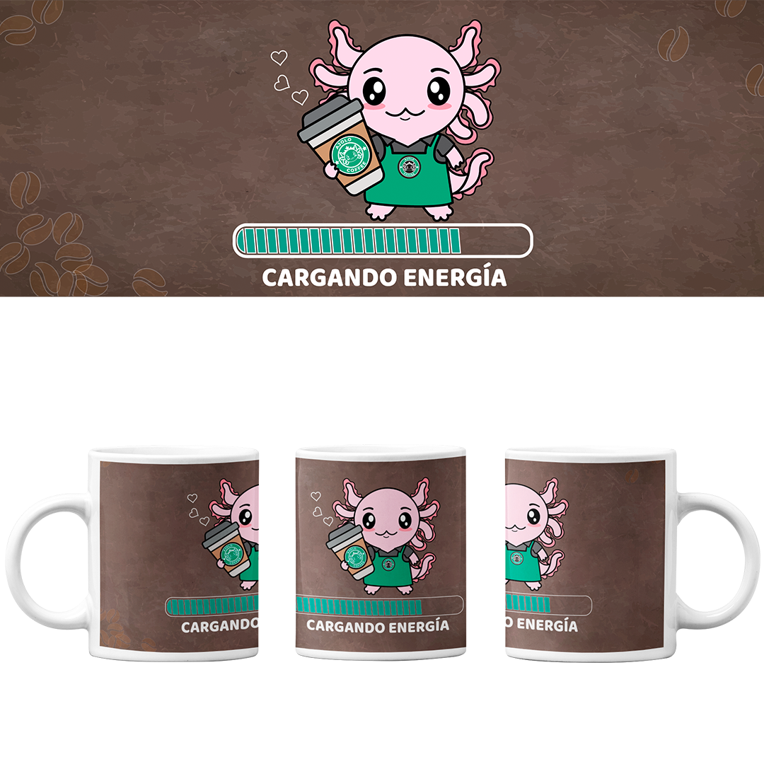 Taza Vers 2 Axolotzin Barista Ajolote