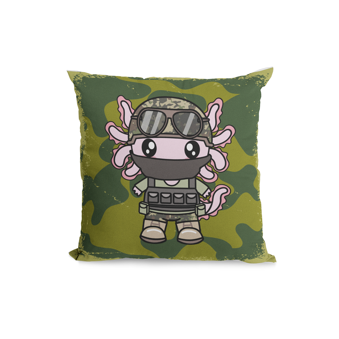 Funda Cojin Decorativo Militar Axolotzin