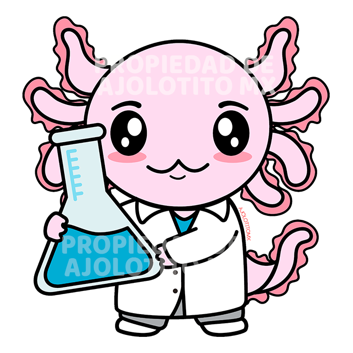 Sticker Axolotzin Quimico Ajolote