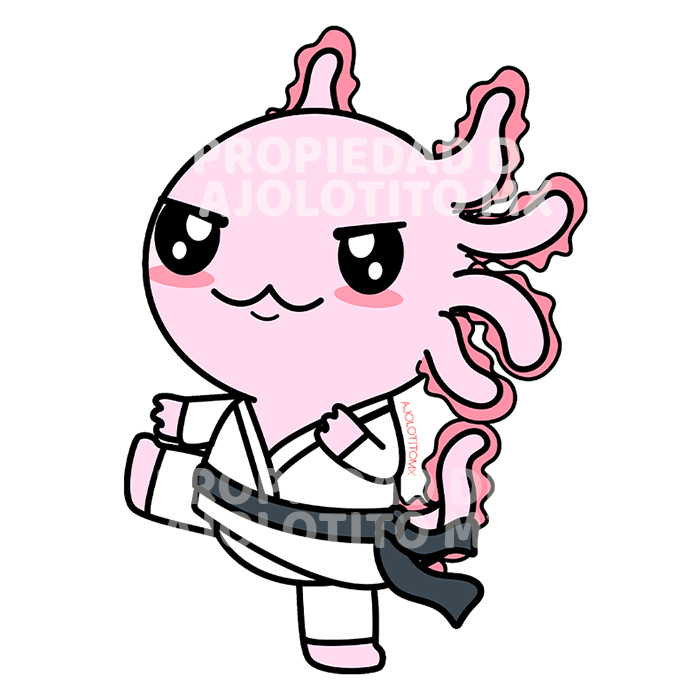 Sticker Axolotzin Karateka Ajolote