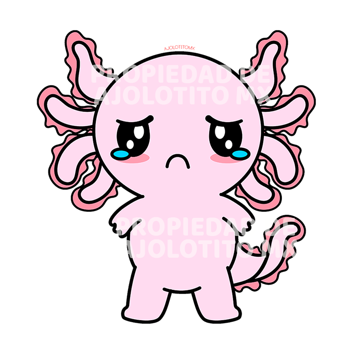 Sticker Axolotzin Triste Ajolote