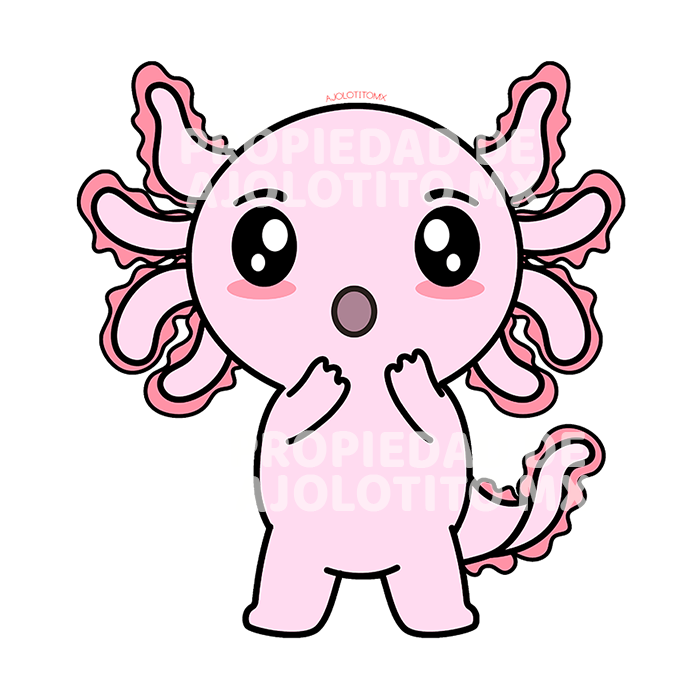 Sticker Axolotzin Sorprendido Ajolote