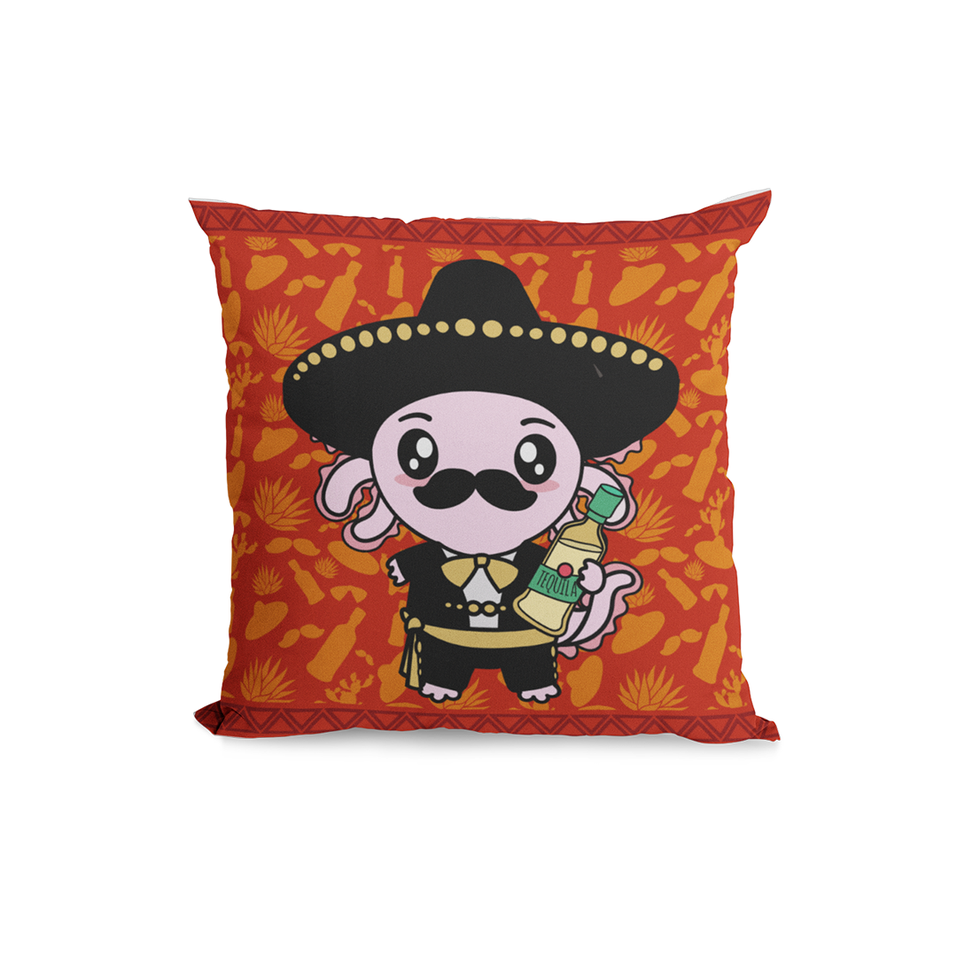 Funda Cojin Decorativo Mariachi Axolotzin