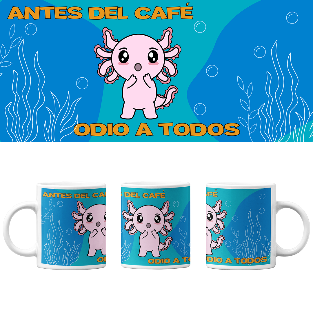 Taza Vers 2 Axolotzin Sorprendido Ajolote