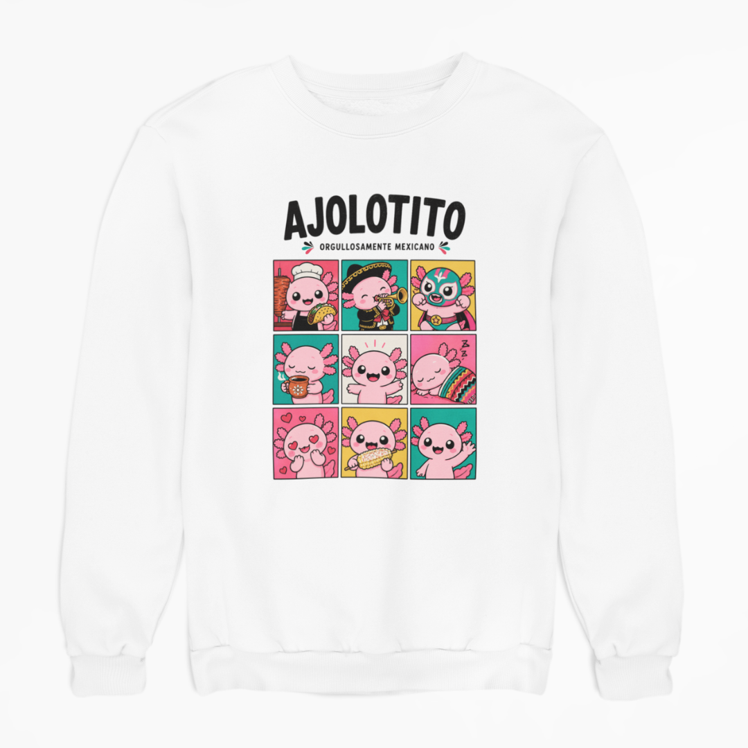Sudadera Ajolotito Mexicano Unisex