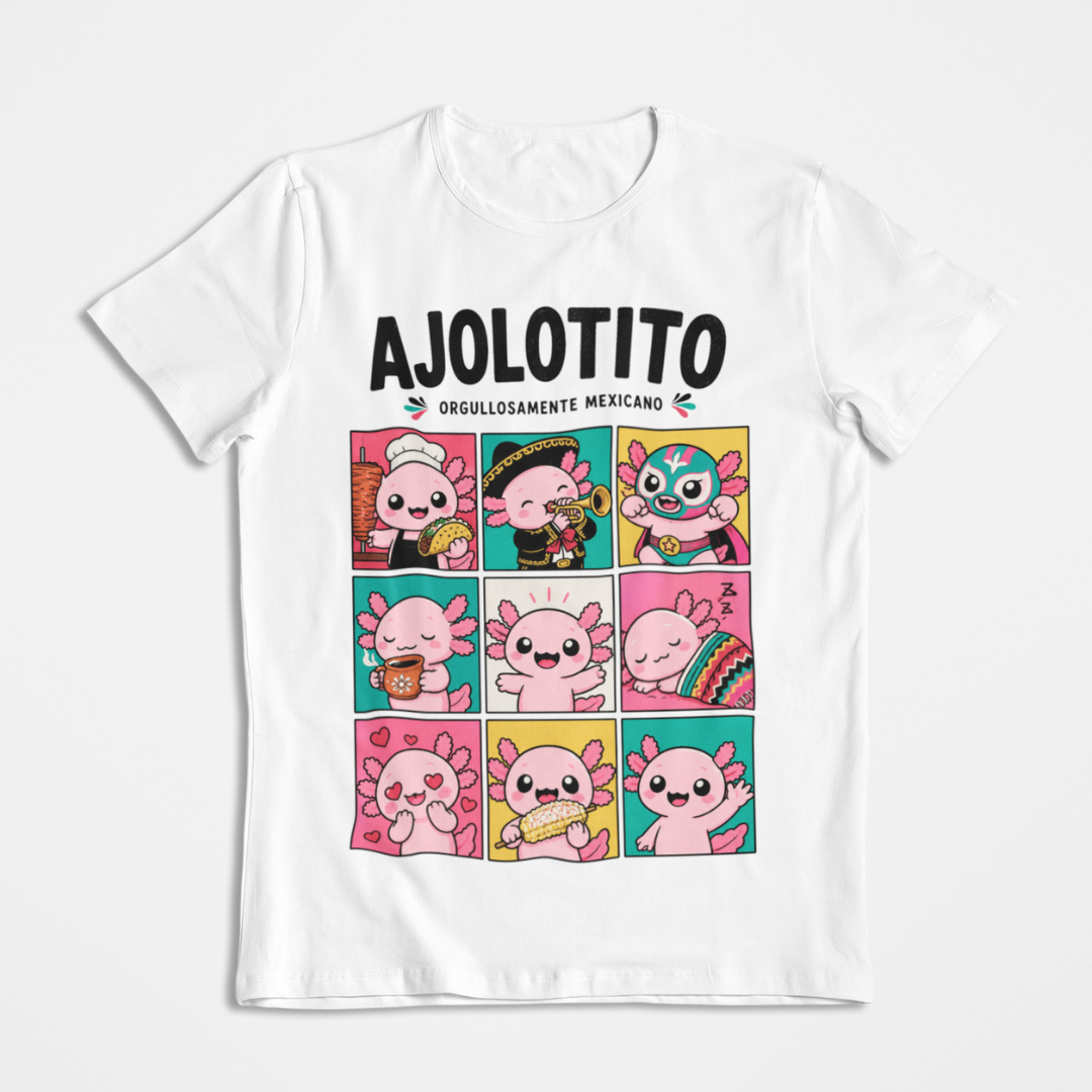 Playera Ajolotito Mexicano