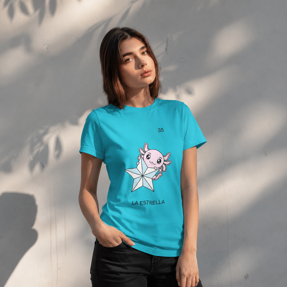 Playera Axoloteria La Estrella Ajolote