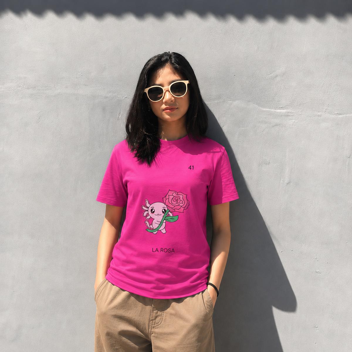 Playera Axoloteria La Rosa Ajolote