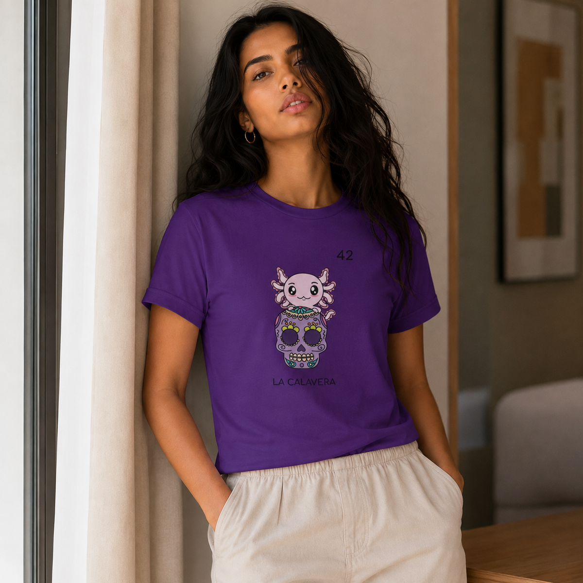 Playera Axoloteria La Calavera Ajolote