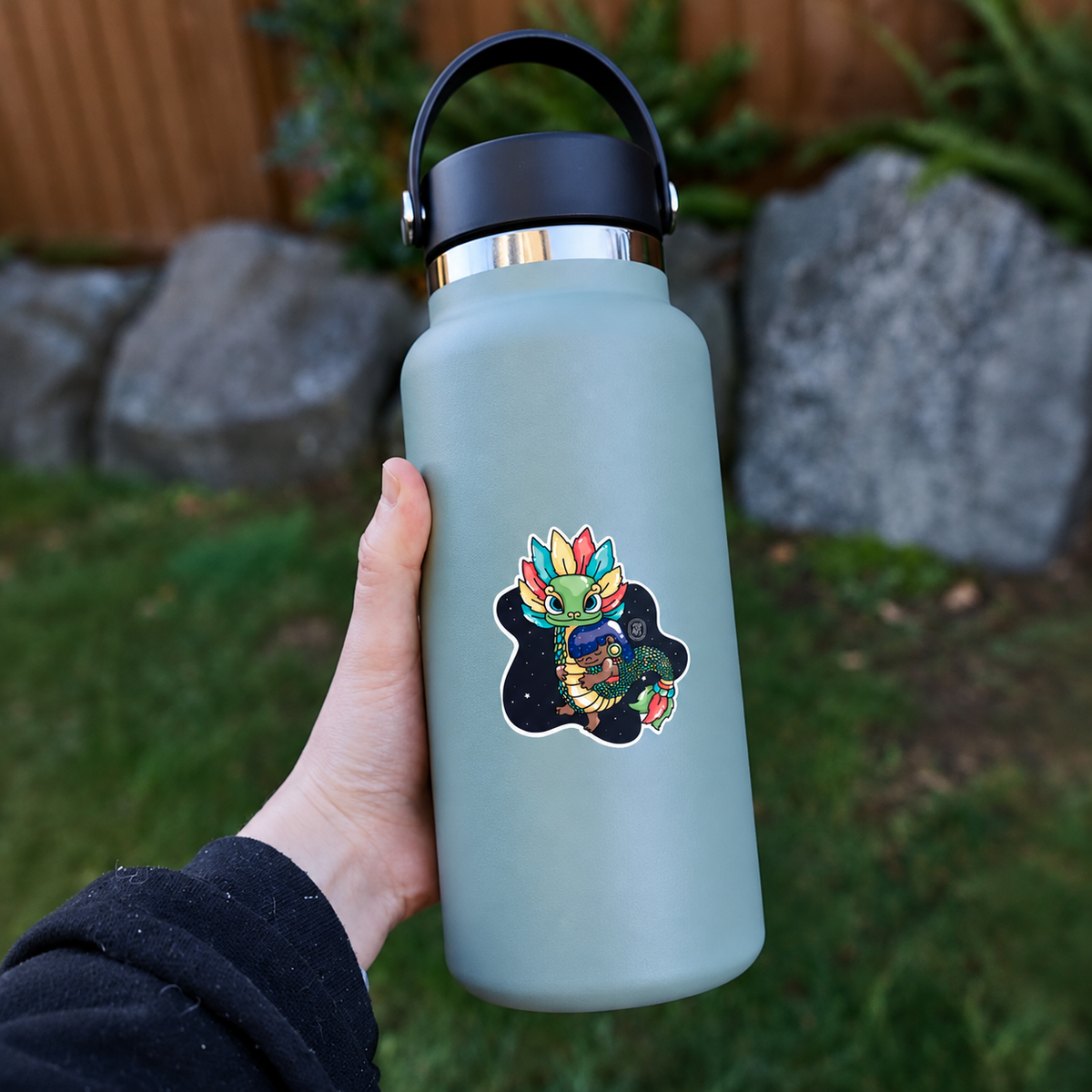 Sticker Niña y Quetzalcoatl Mirari Chan