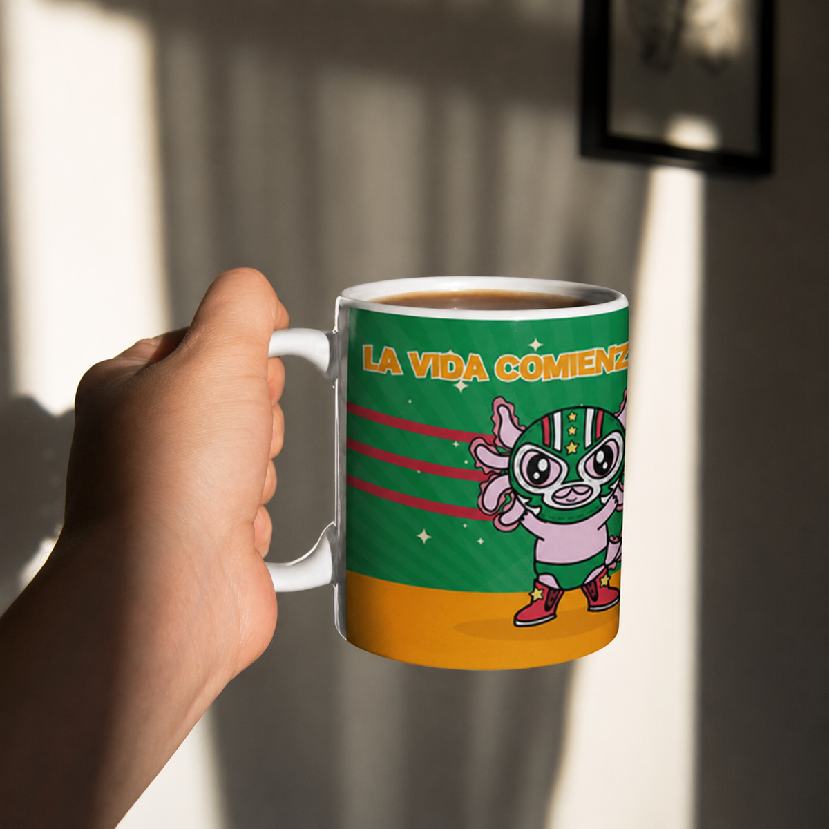 Taza Vers 2 Axolotzin Luchador Ajolote