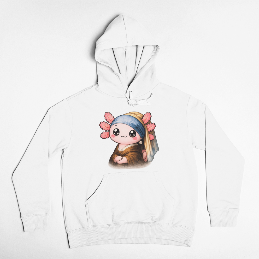 Hoodie Ajolotito Perla Rosa Unisex