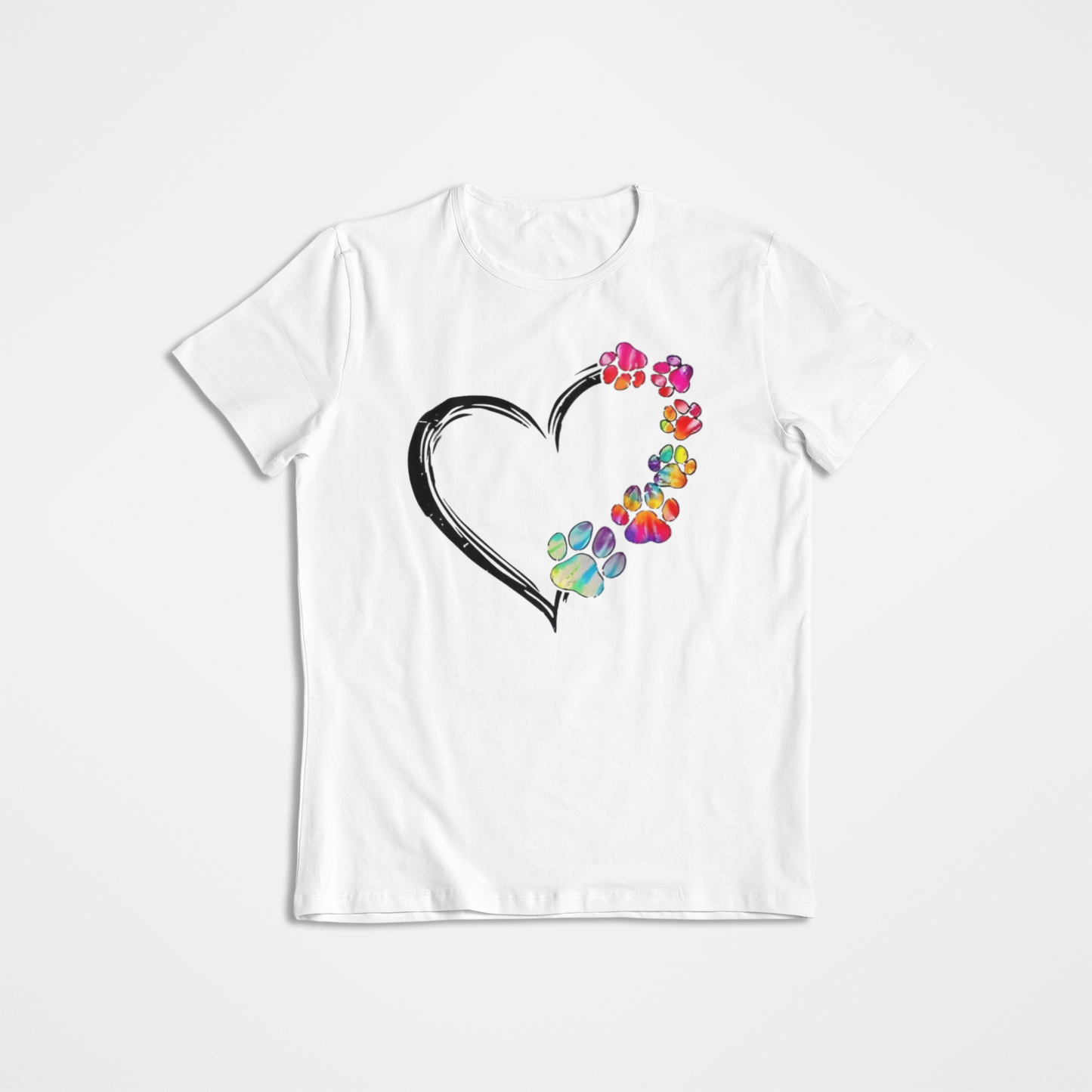 Playera Dog Huellas Heart