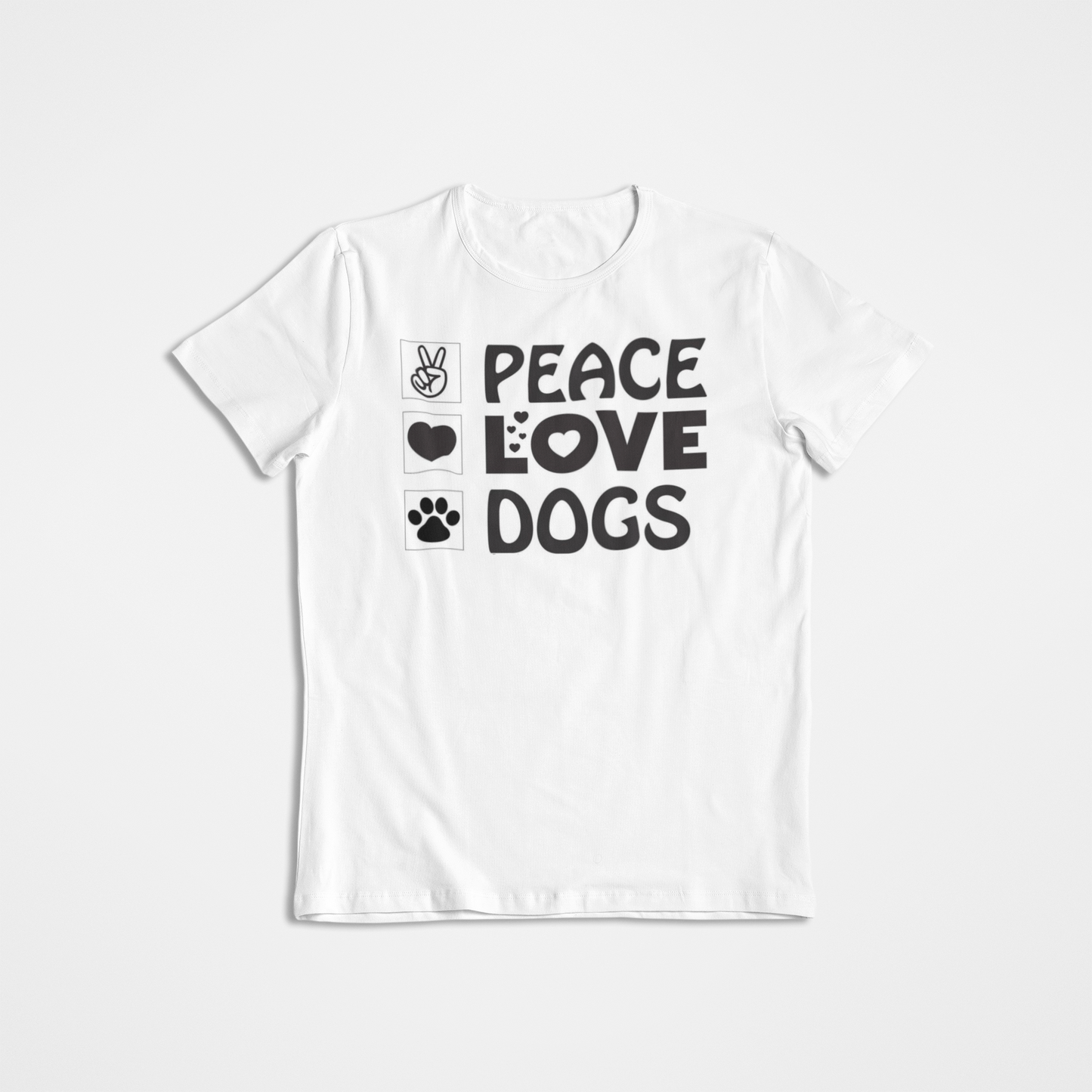 Playera Dog Peace Love
