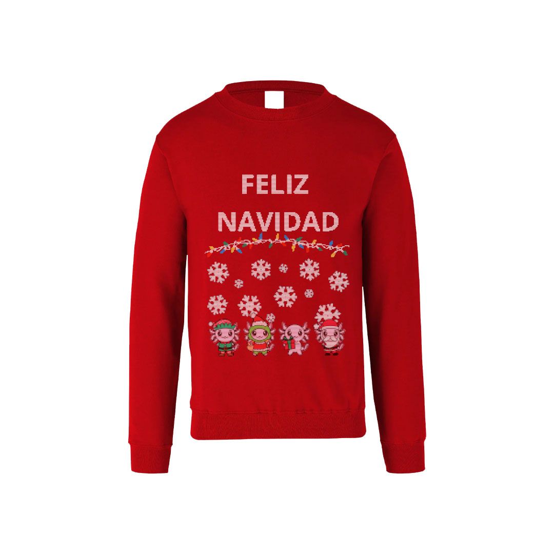 Ugly Sudadera Axolotzin Feliz Navidad Esferas