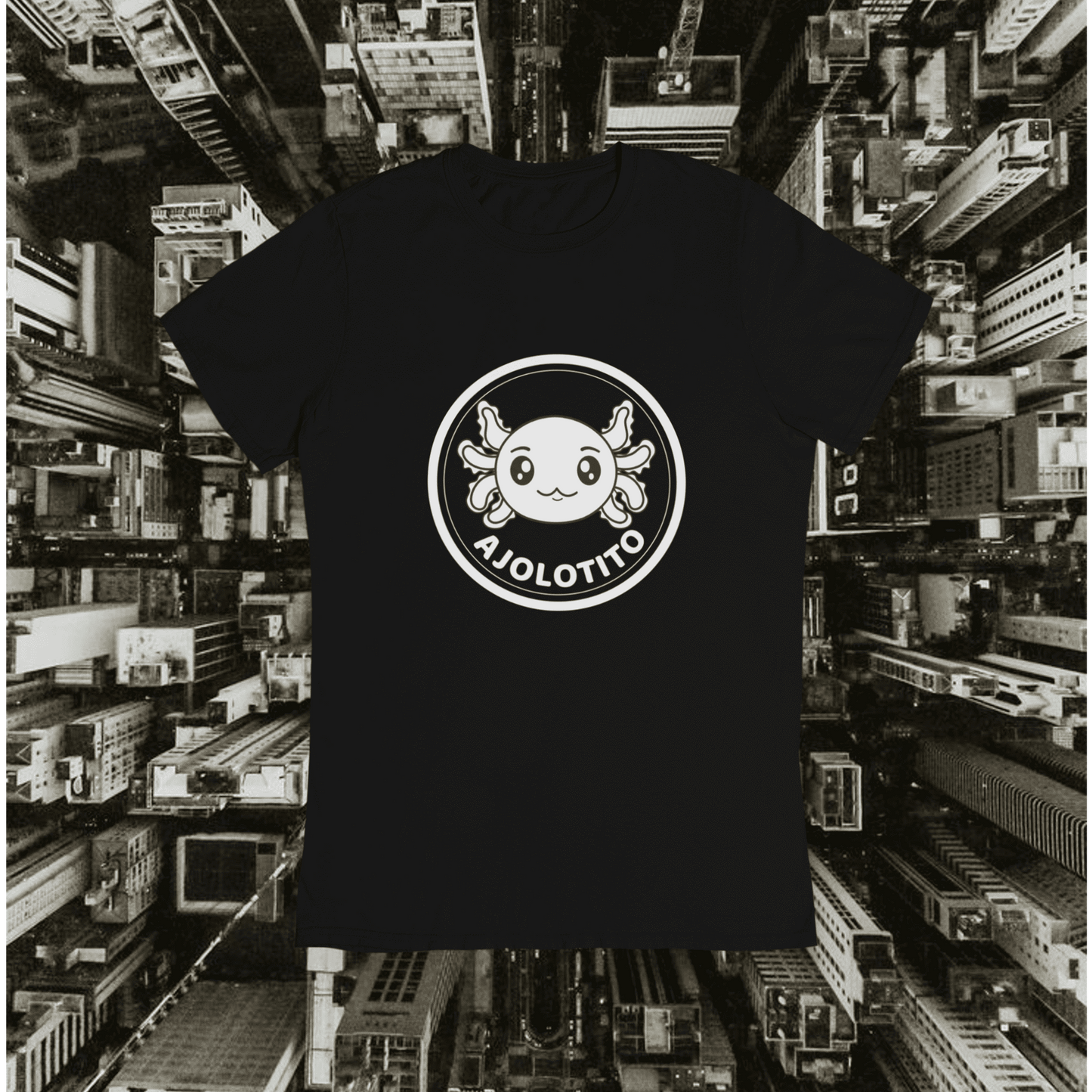 Playera Urbana Logo Ajolotito Ajolote Adulto E Infantil