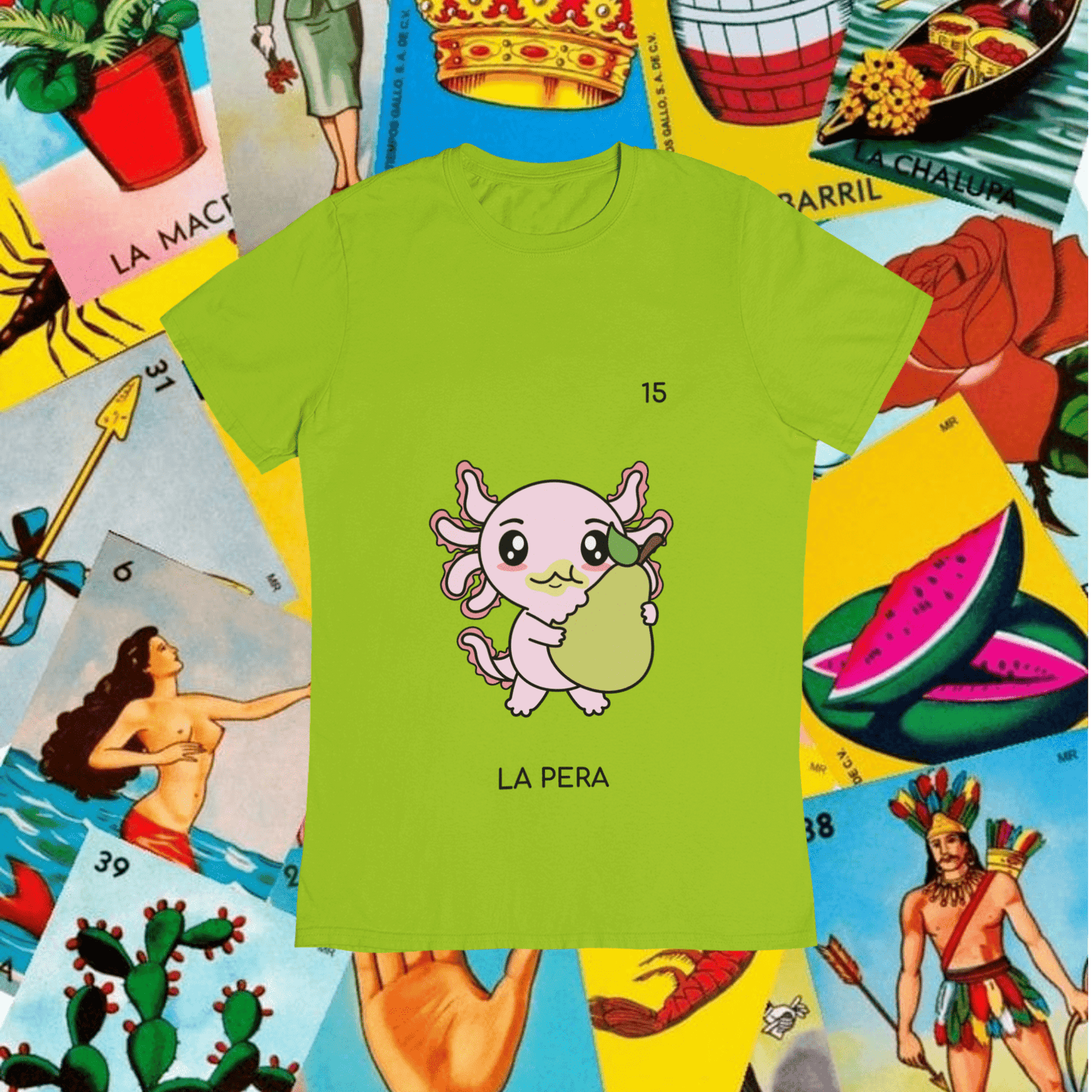 Playera Axoloteria La Pera Ajolote