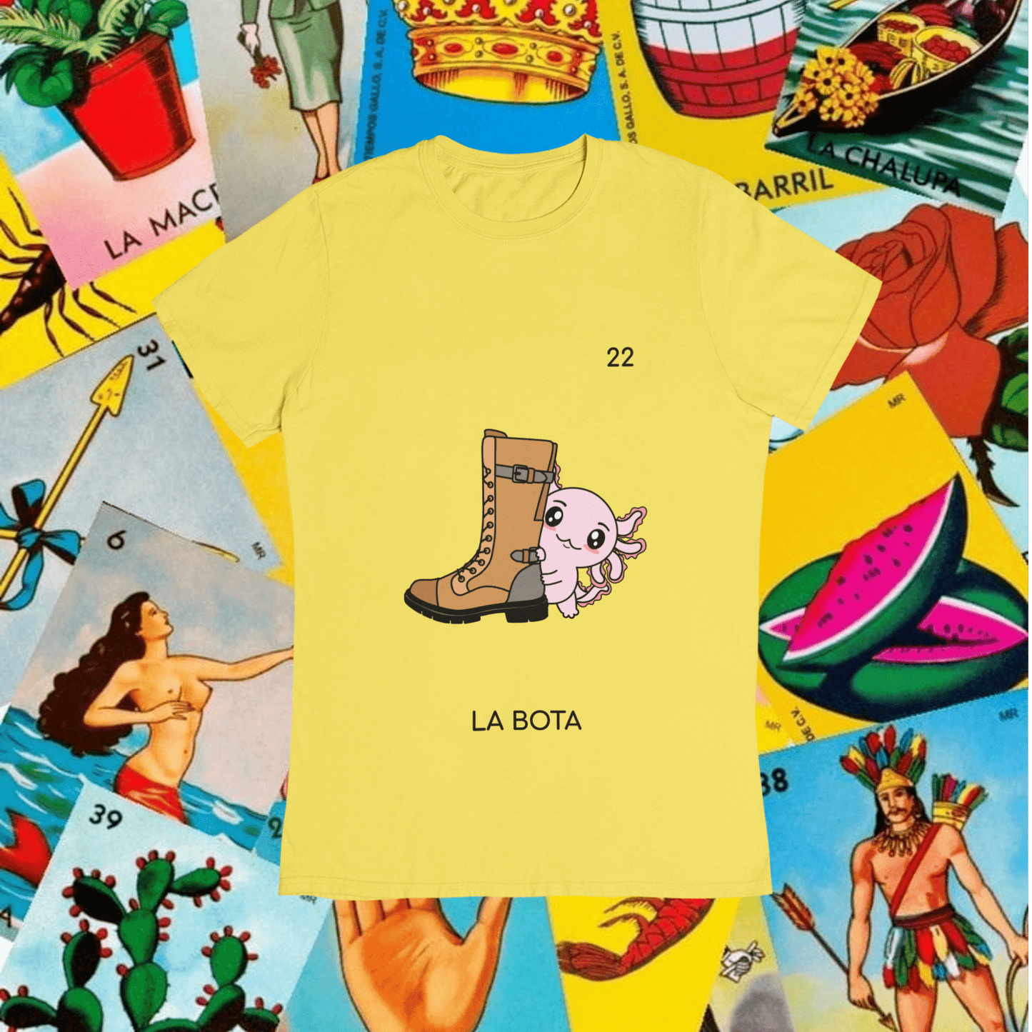 Playera Axoloteria La Bota Ajolote