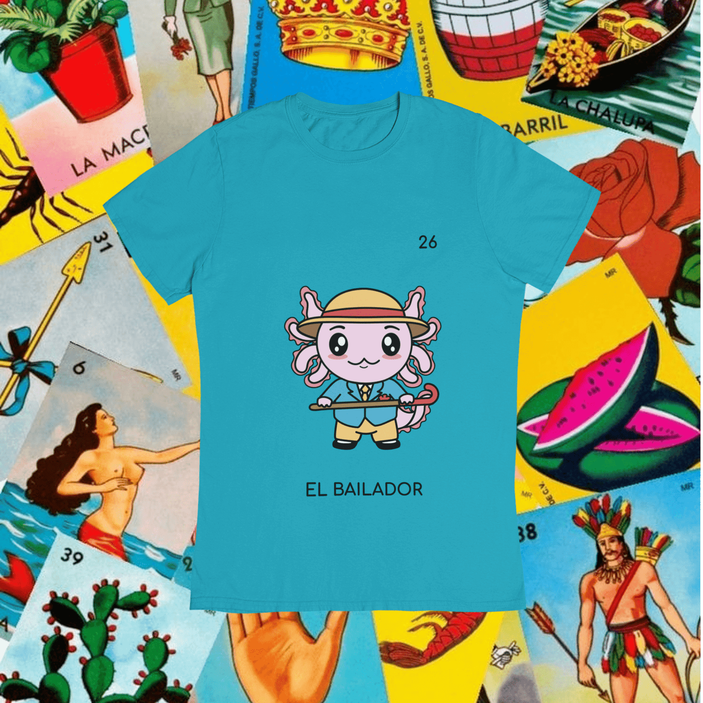 Playera Axoloteria El Bailador Ajolote