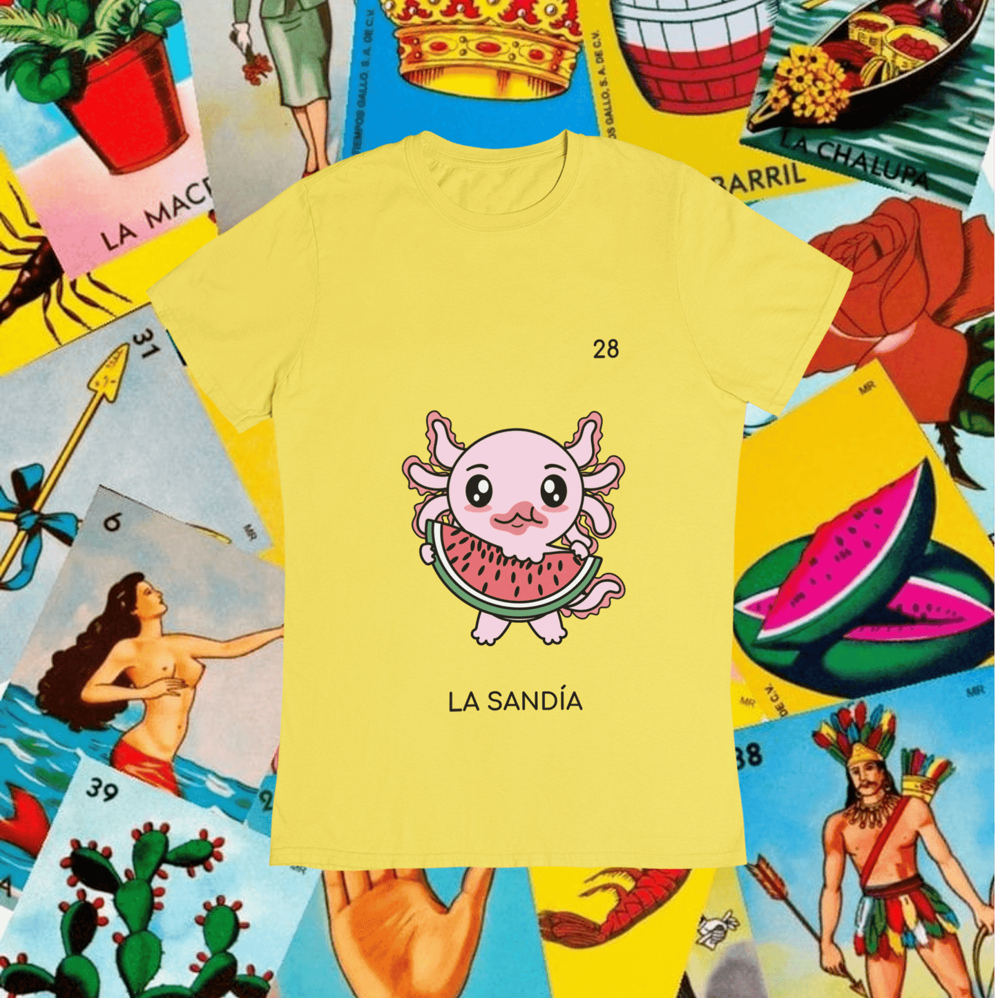 Playera Axoloteria La Sandia Ajolote