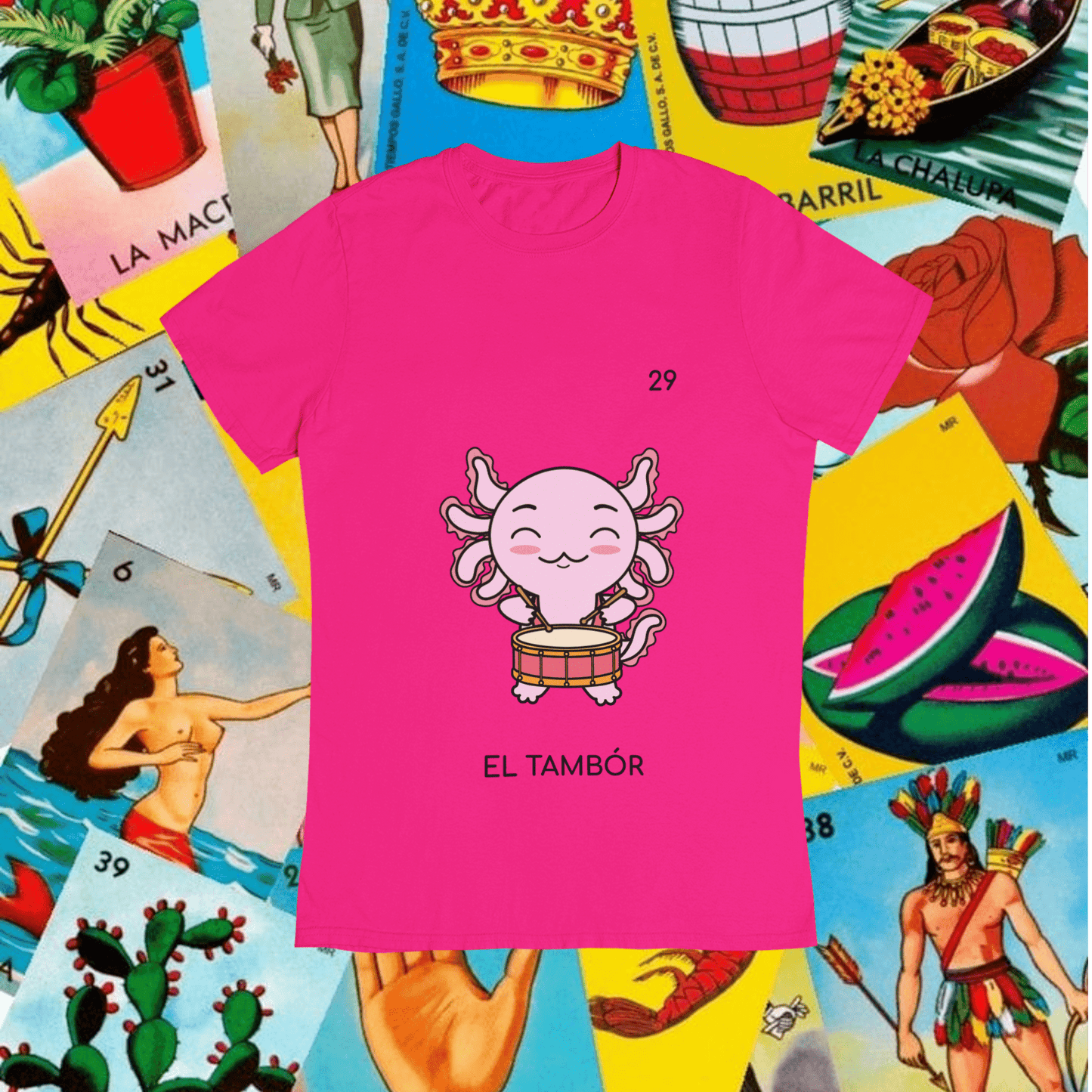 Playera Axoloteria El Tambor Ajolote