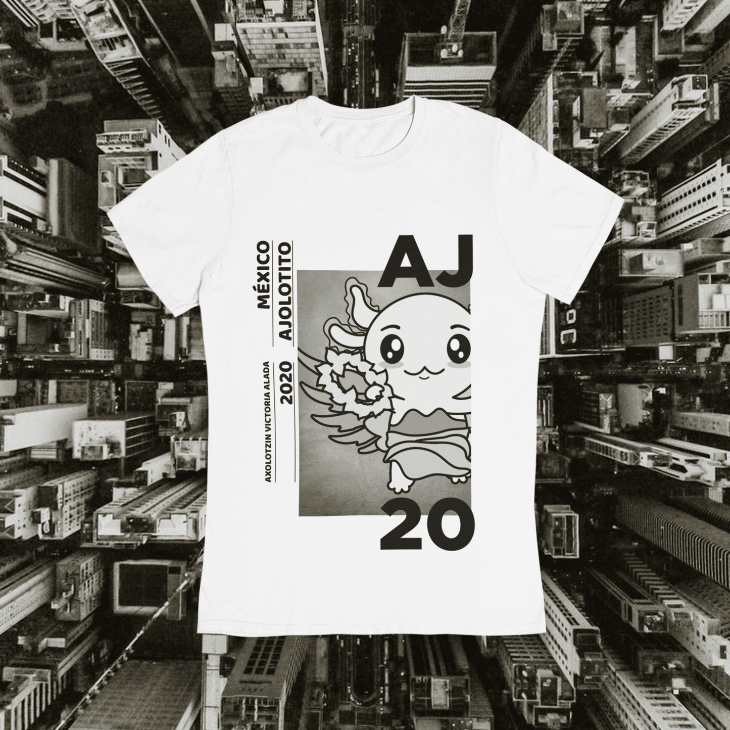 Playera Urbana Axolotzin Victoria Alada MǸxico 2020 Adulto E Infantil