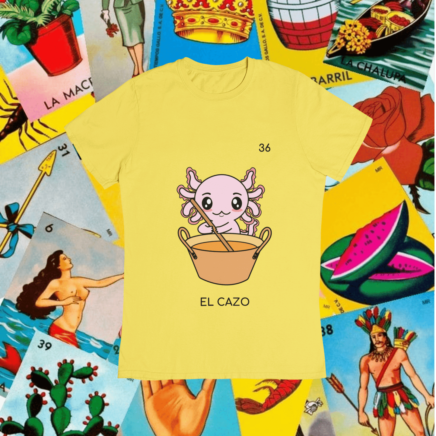 Playera Axoloteria El Cazo Ajolote