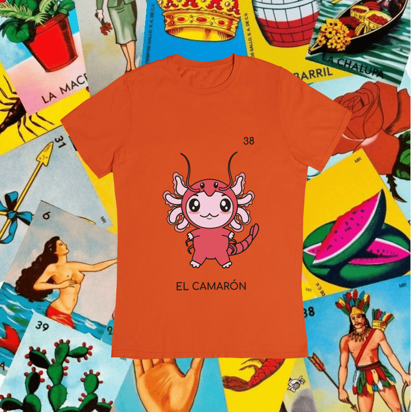 Playera Axoloteria El Camaron Ajolote