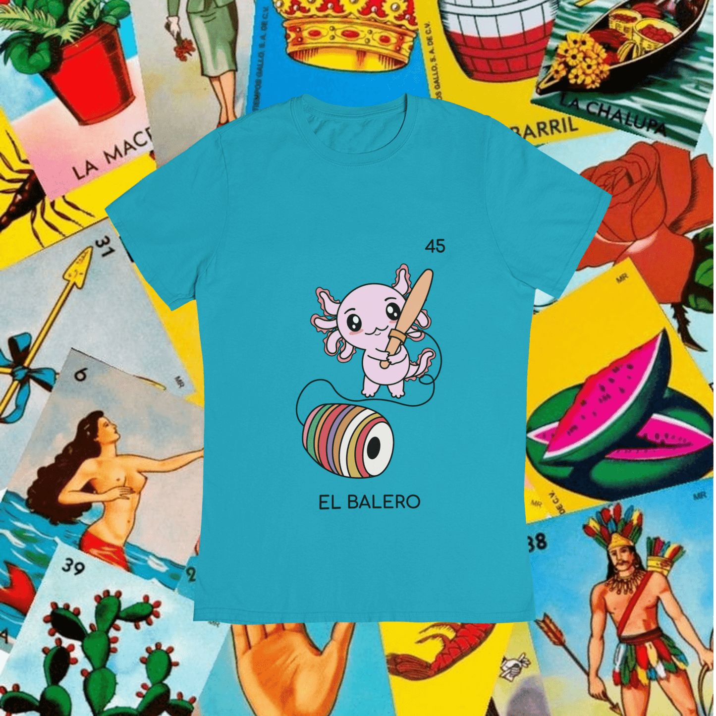 Playera Axoloteria El Balero Ajolote