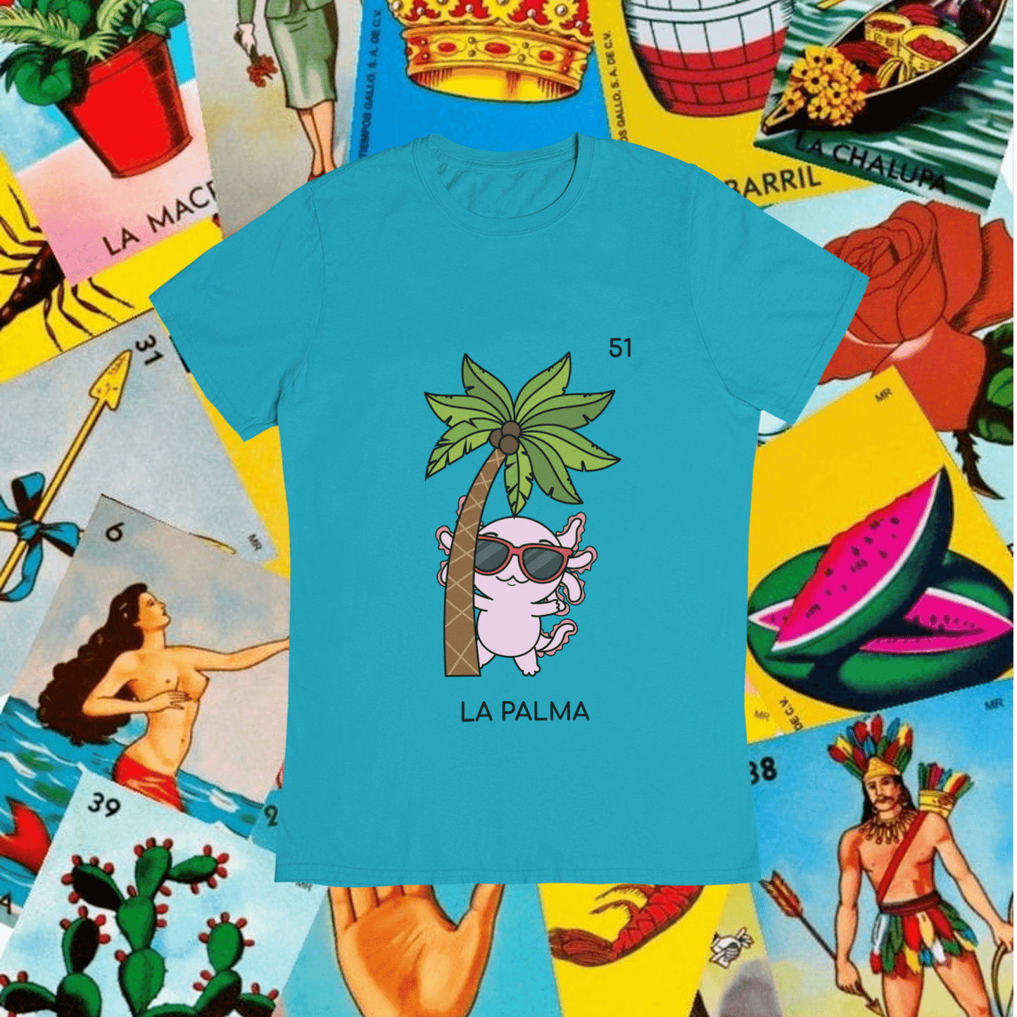 Playera Axoloteria La Palma Ajolote