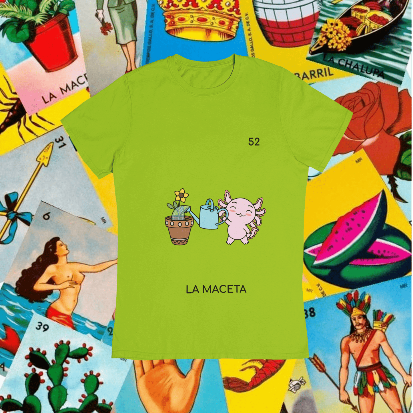 Playera Axoloteria La Maceta Ajolote