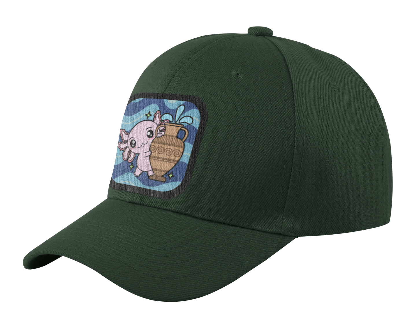 Gorra Unisex Curva Axolotzin Horoscopos Acuario Ajolote