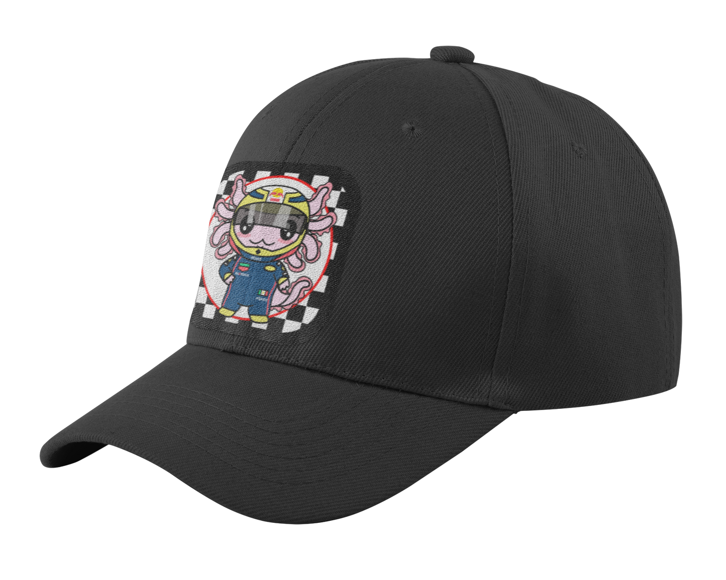 Gorra Unisex Curva Axolotzin Piloto De Carreras