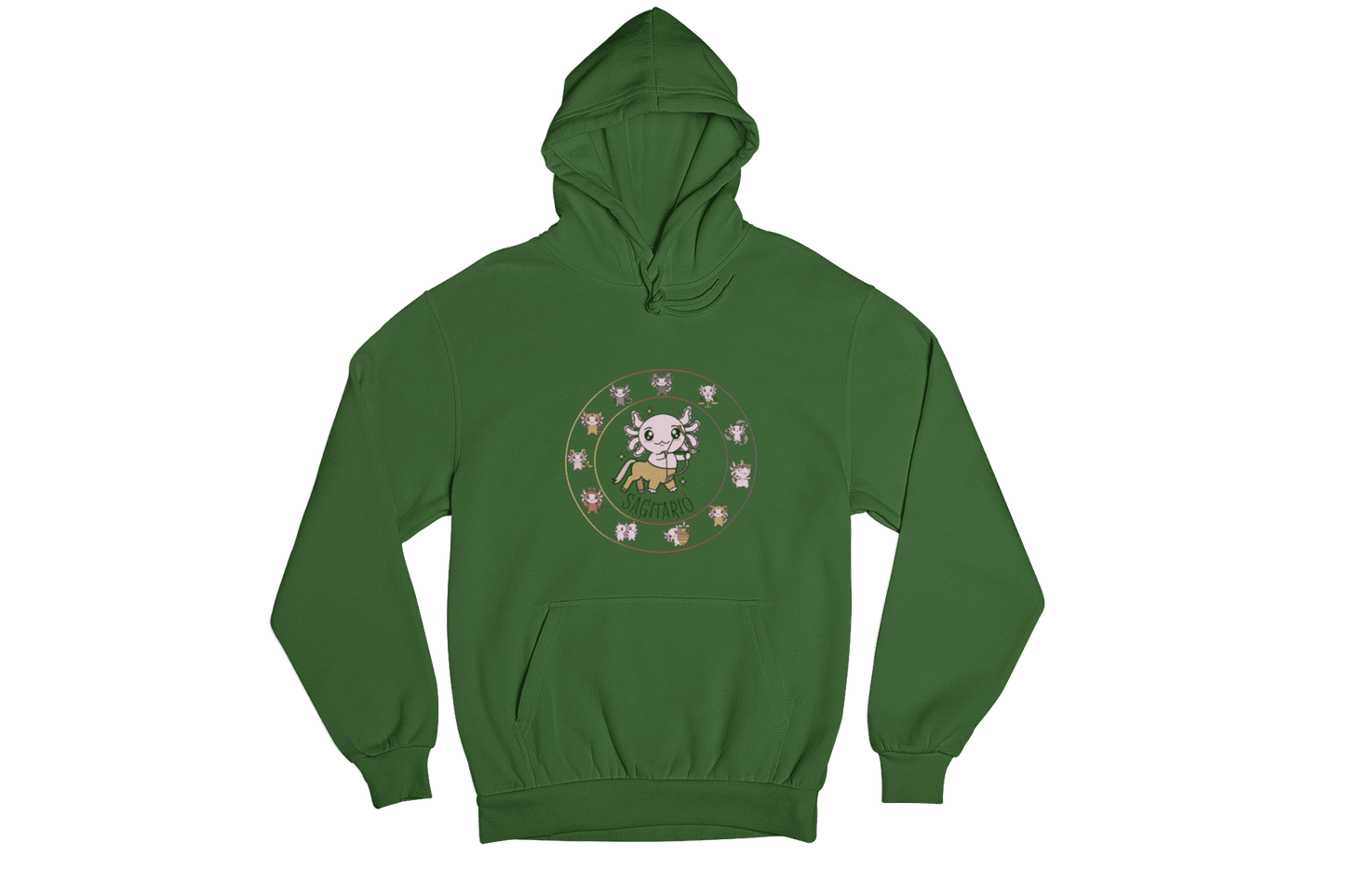 Hoodie Horóscopos Sagitario Axolotzin Ajolote Unisex
