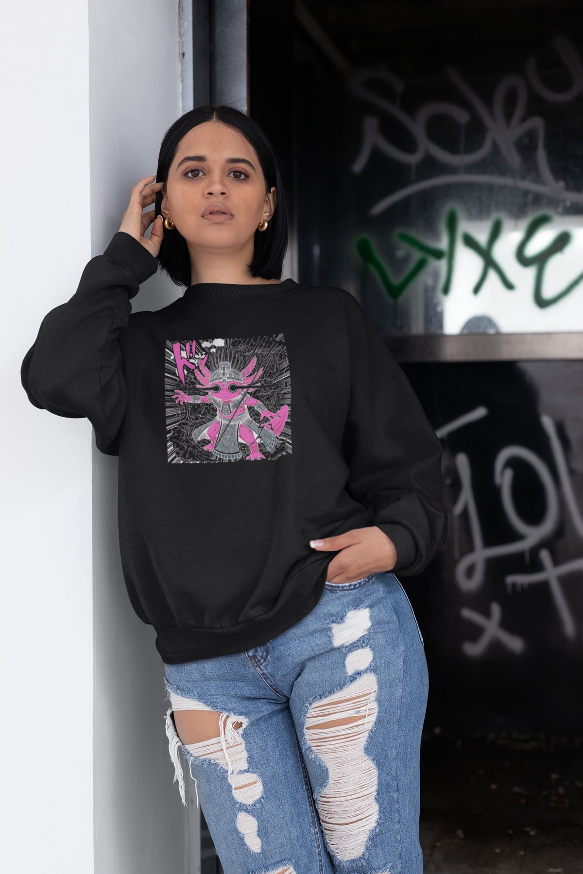 Sudadera Ajolotito Azteca Unisex